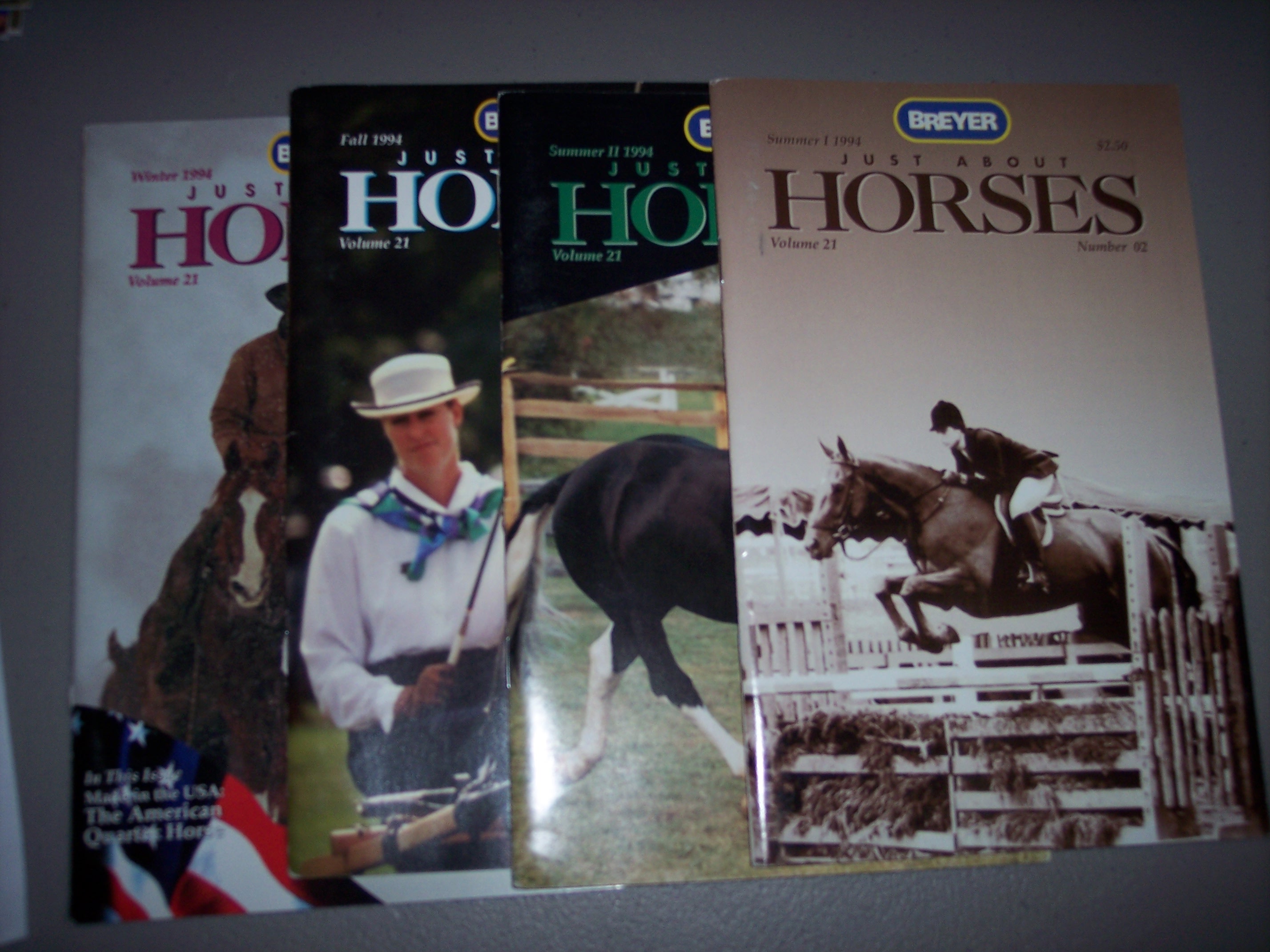 Breyer Just About Horses JAH 1994 4 Issues