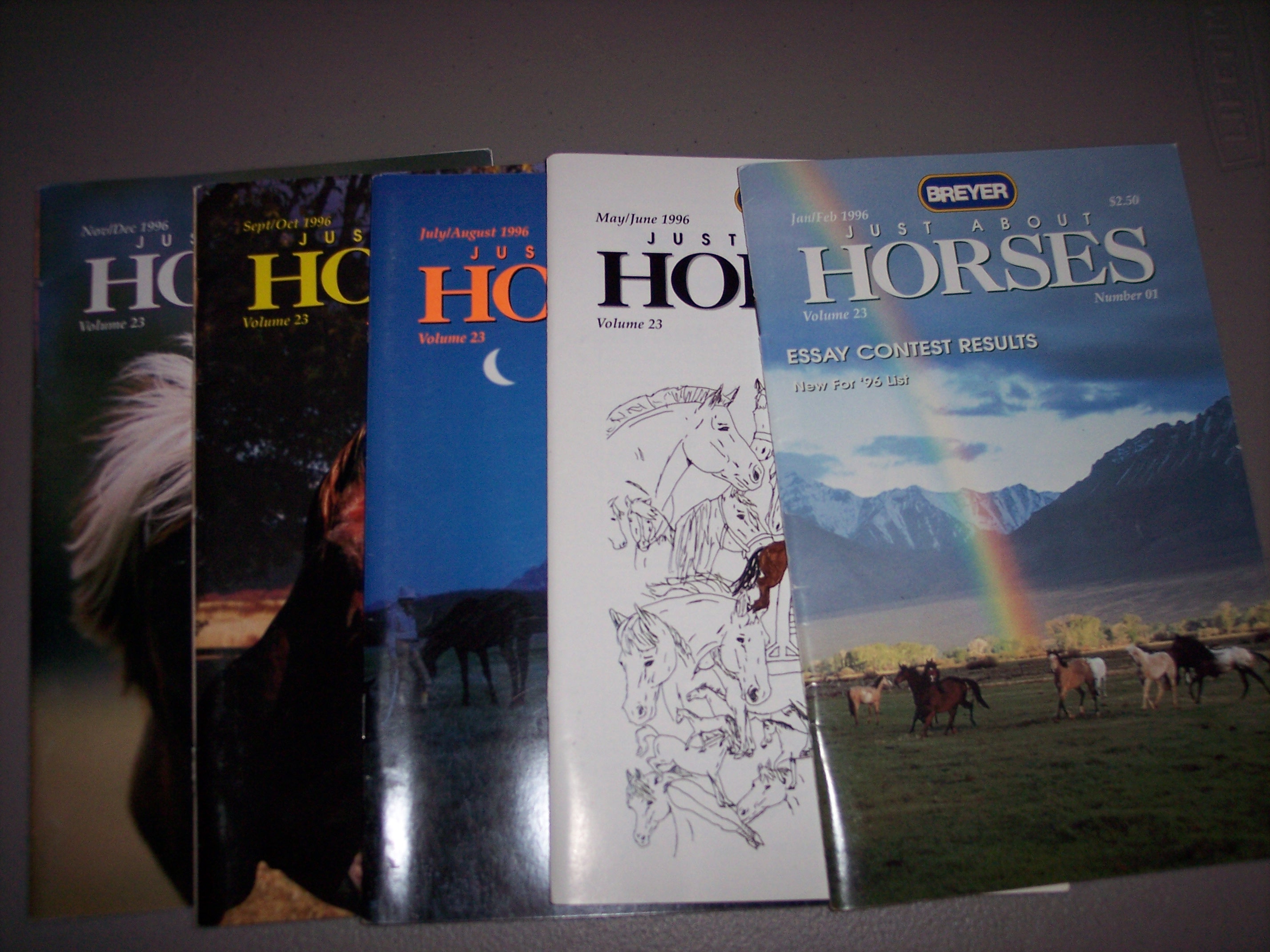 Breyer Just About Horses JAH 1996 5 Issues