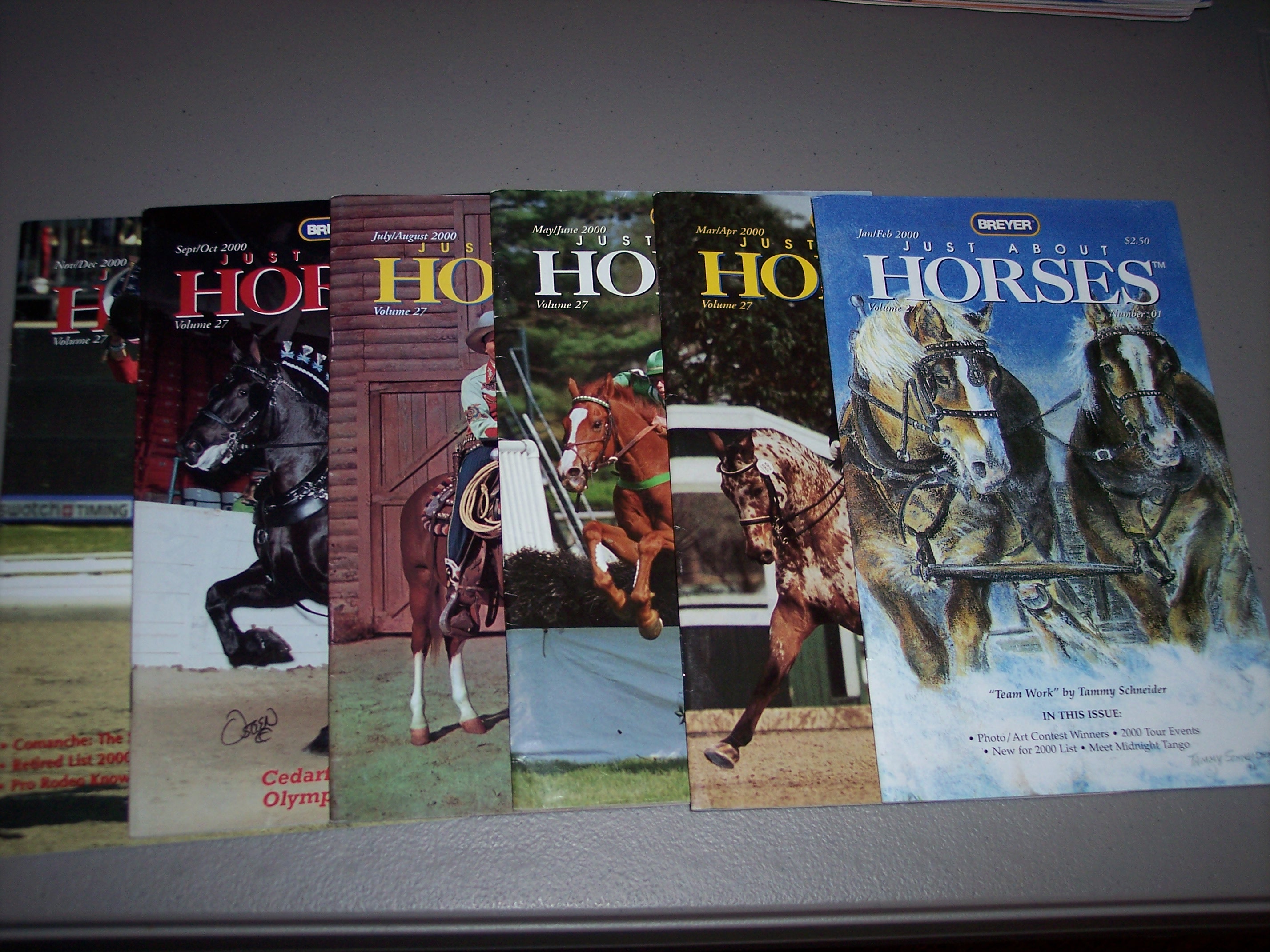 Breyer Just About Horses JAH 2000 6 Issues