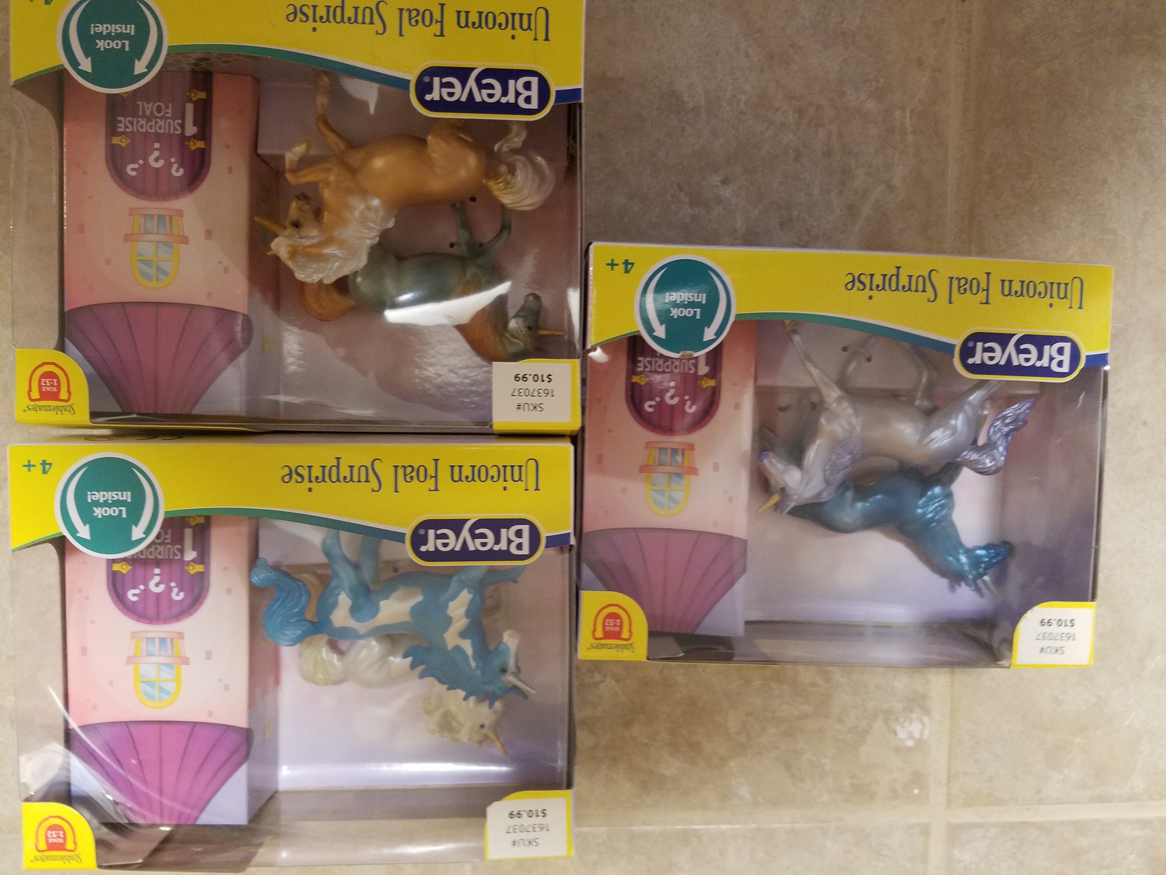 Breyer Stablemate Unicorn Foal Surprise set of 3 #6121