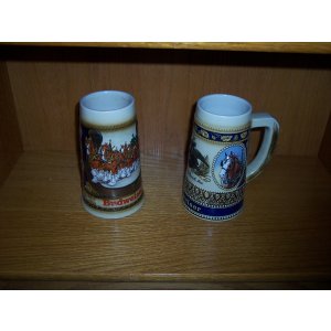 Budweiser Horseshoe & Horsehead Stein Set